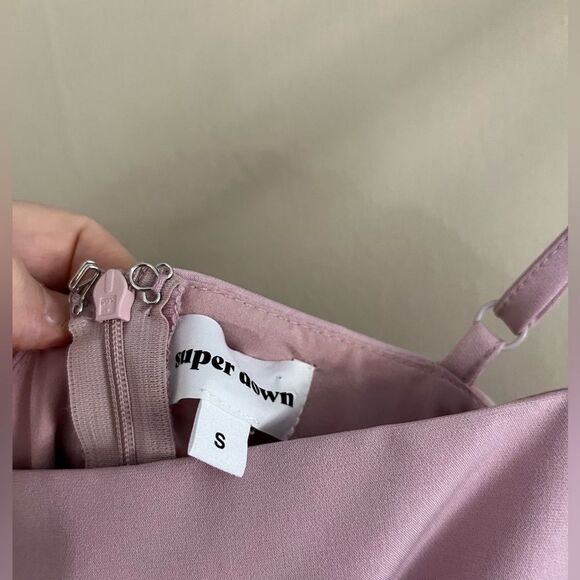 Superdown Mauve Bodycon Mini Dress Small Pink Spaghetti Strap Revolve Cocktail - Picture 6 of 9